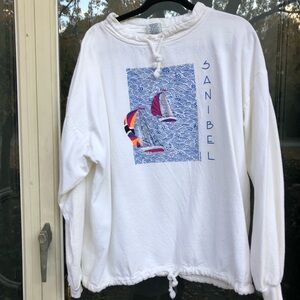 Cotton medium weight shirt with Sanibel Sailboat Graphic